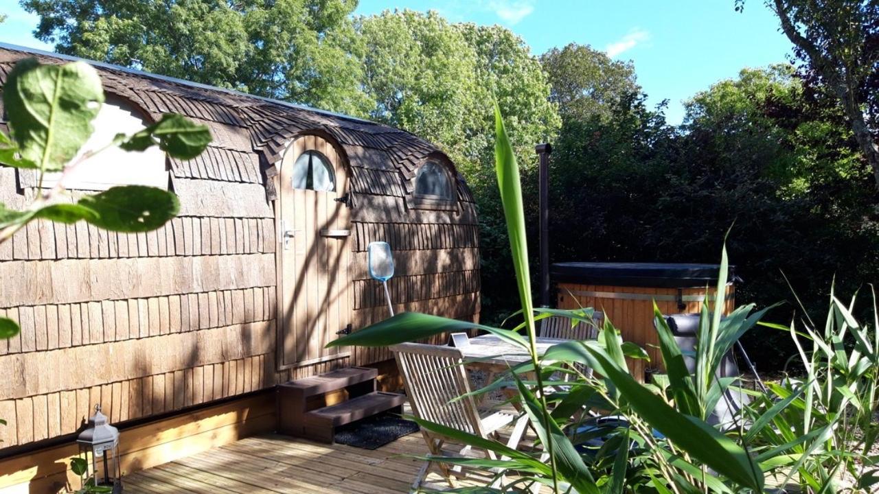 Cabane En Bois Avec Bain Nordique Et Sauna Marigny  Exteriör bild
